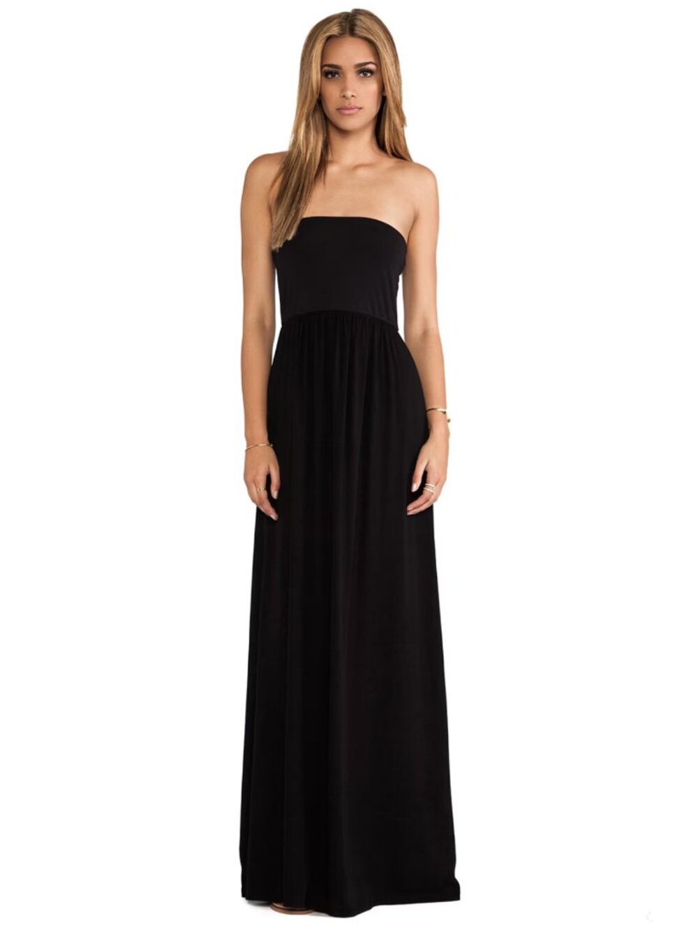 Splendid Black Strapless Maxi Dress Size L